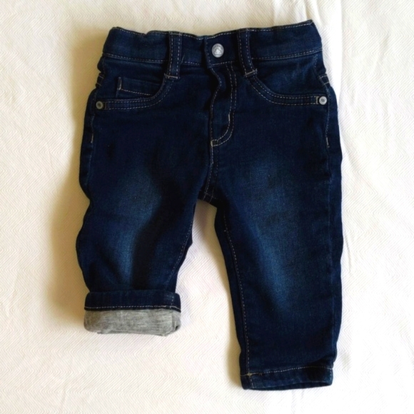 mayoral jersey-lined stretch denim jeans 2-4 months baby - Picture 1 of 9